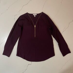 Calvin Klein women’s blouse. Lightweight and breathable, plum purple.